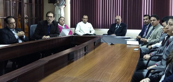 P. Jorge Molina reunido con autoridades y secretarios técnicos del Rectorado en la Visita Inspectorial 2015
