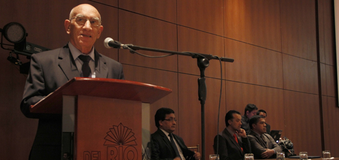 intervención del Padre Javier Herrán Gómez, Rector de la UPS en la sesión solemne.