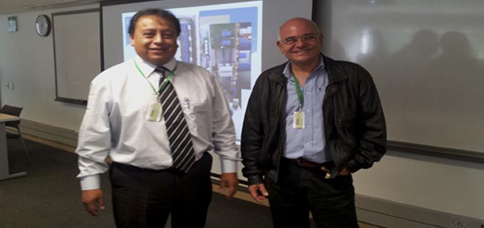 ( de izq.) Ing. Flavio Quizphi e Ing. Jose Aller luego de la presentación de su articulo en el PEPQA