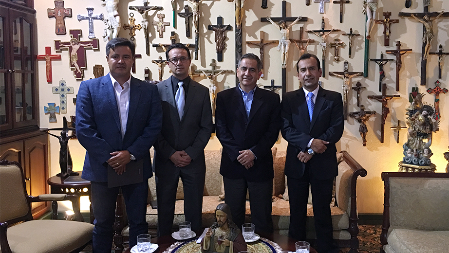 (de der.) Luis Tobar, Augusto Barrera, Fernando Pesantez y Diego Peñaloza