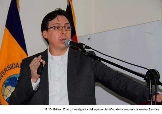 QUITO: PhD de empresa alemana Symrise dictaron conferencia sobre fragancias y esencias