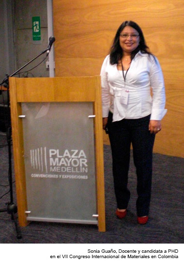 QUITO: Docente y candidata a PHD Sonia Guaño participó en VII Congreso Internacional de Materiales en Colombia