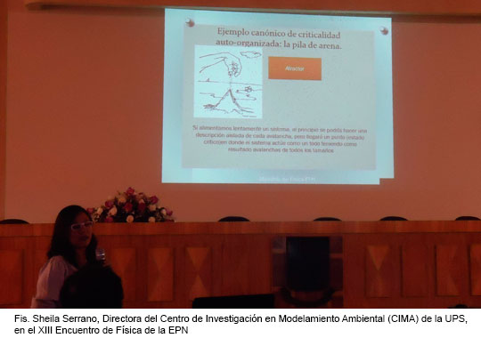 QUITO: Investigadora del CIMA presentó sus investigaciones en XIII Encuentro de Física de la EPN