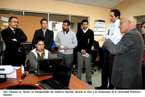 CUENCA: Técnico de discapacidades visitó y conoció los proyectos de la UPS