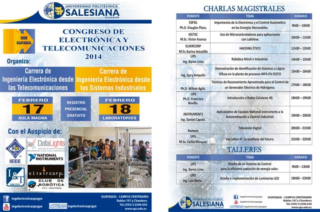 GUAYAQUIL: I Congreso de Electrónica y Telecomunicaciones