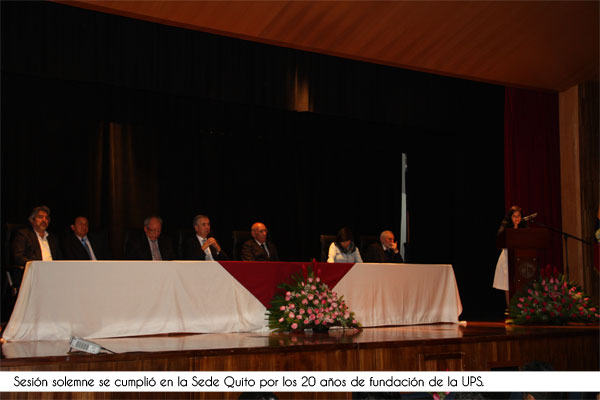 QUITO: Sesión solemne por los 20 años de fundación de la UPS
