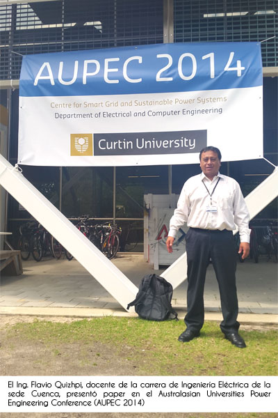 CUENCA: Docente de la UPS presenta paper en el AUPEC 2014
