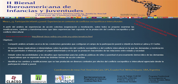 II Bienal Iberoamericana de Infancias y Juventudes a realizarse en Colombia