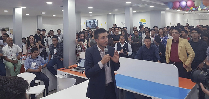 Intervención de Juan Pablo Salgado, vicerrector de investigación de la UPS, en la inauguración del Coworking de la Sede Guayaquil