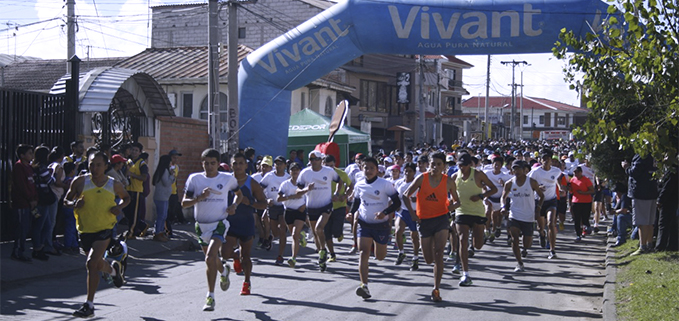 Atletas al momento de inicio del circuito atlético