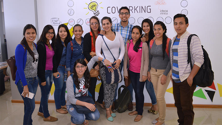 Business administration students who took part in the event