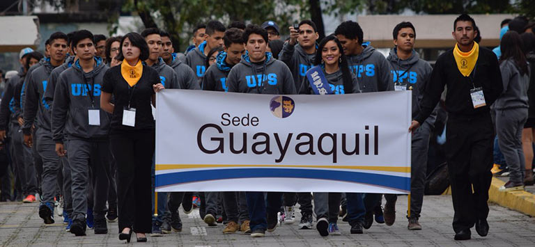Integrantes de la Federación de Estudiantes de la Universidad Politécnica Salesiana Sede Guayaquil