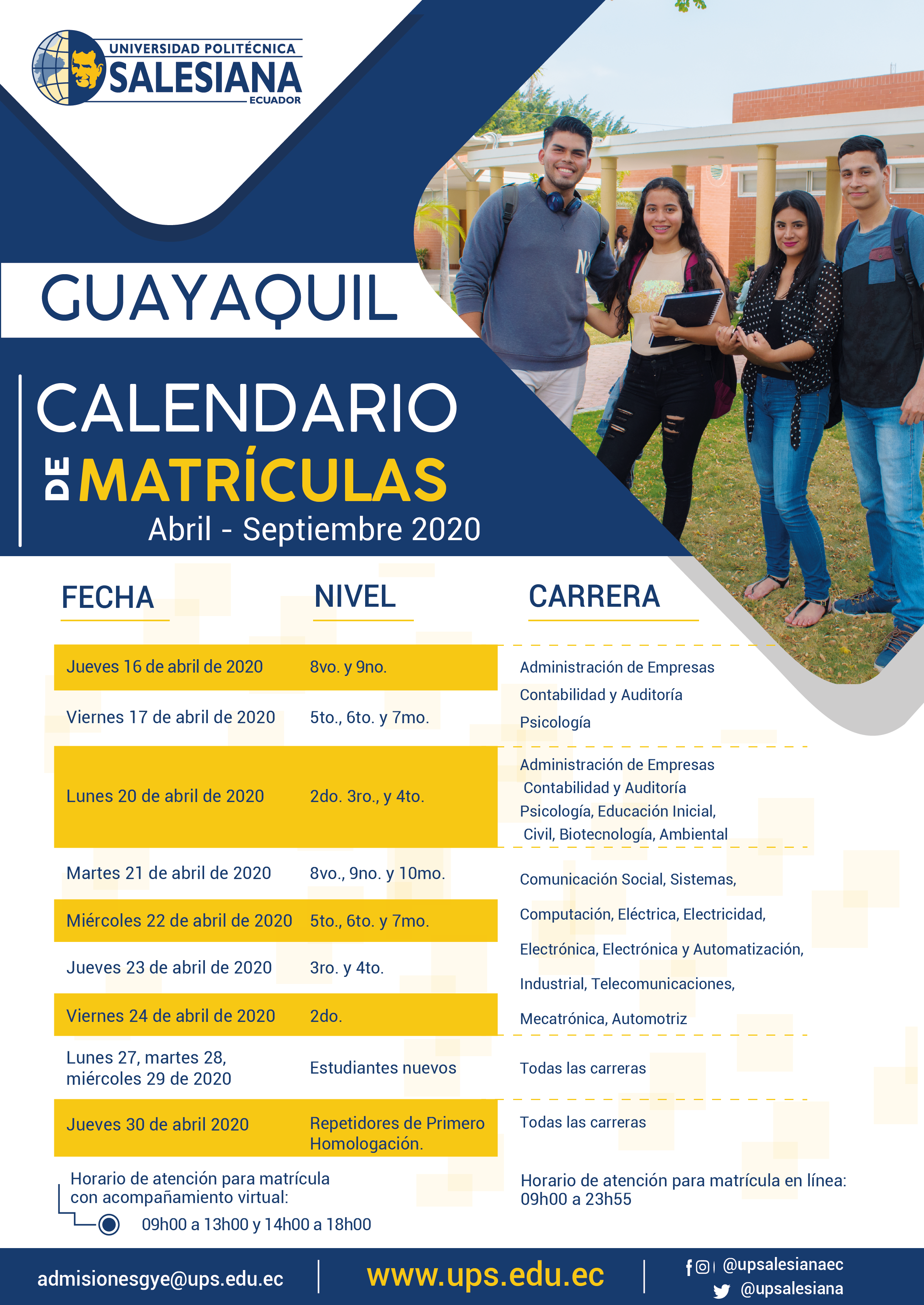 Matriculas Guayaquil Ups