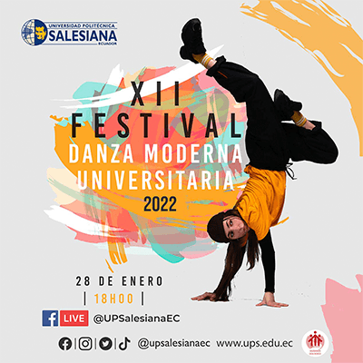 Afiche promocional del XII Festival de Danza Moderna Universitaria 2022