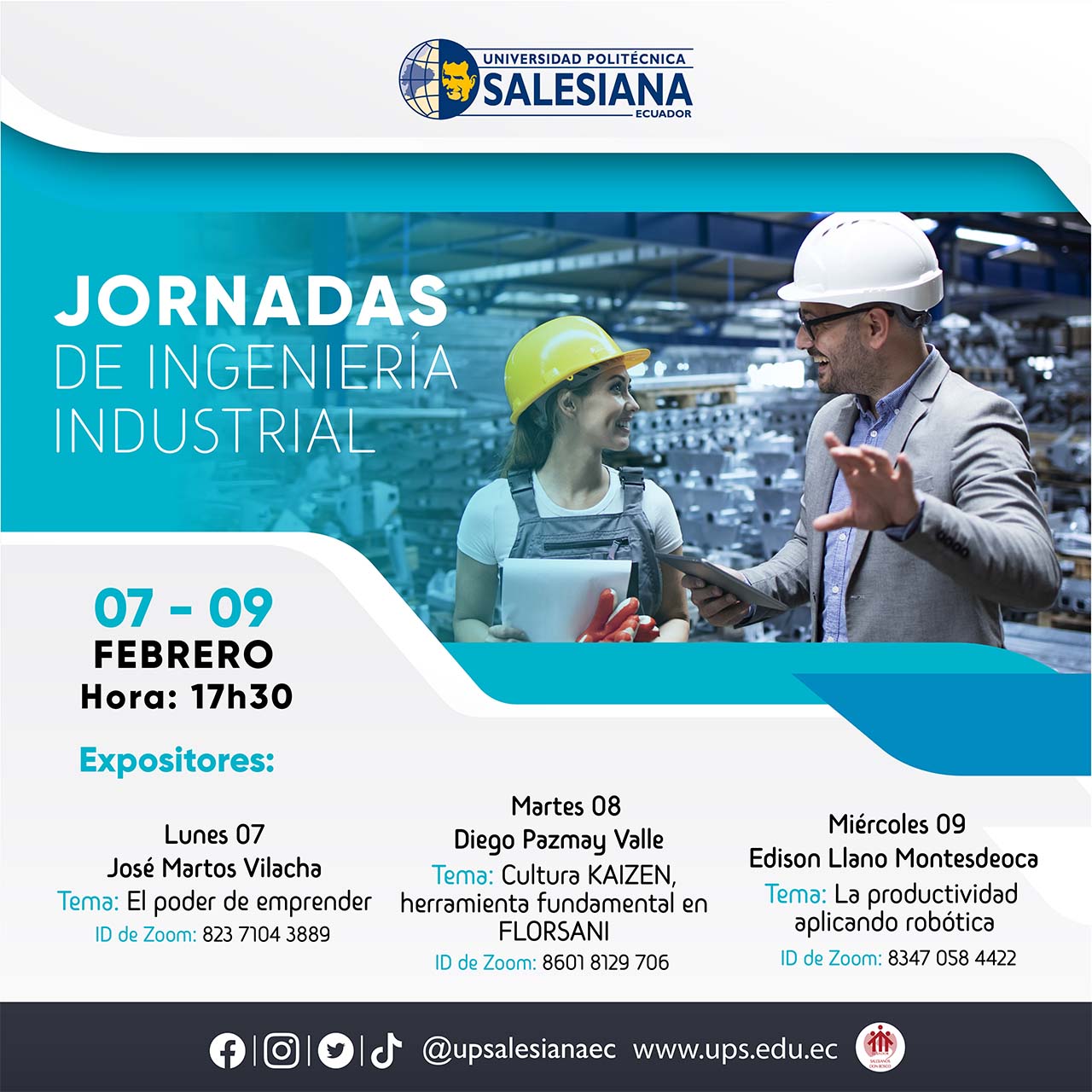Afiche promocional de las Jornadas de Ingeniería Industrial