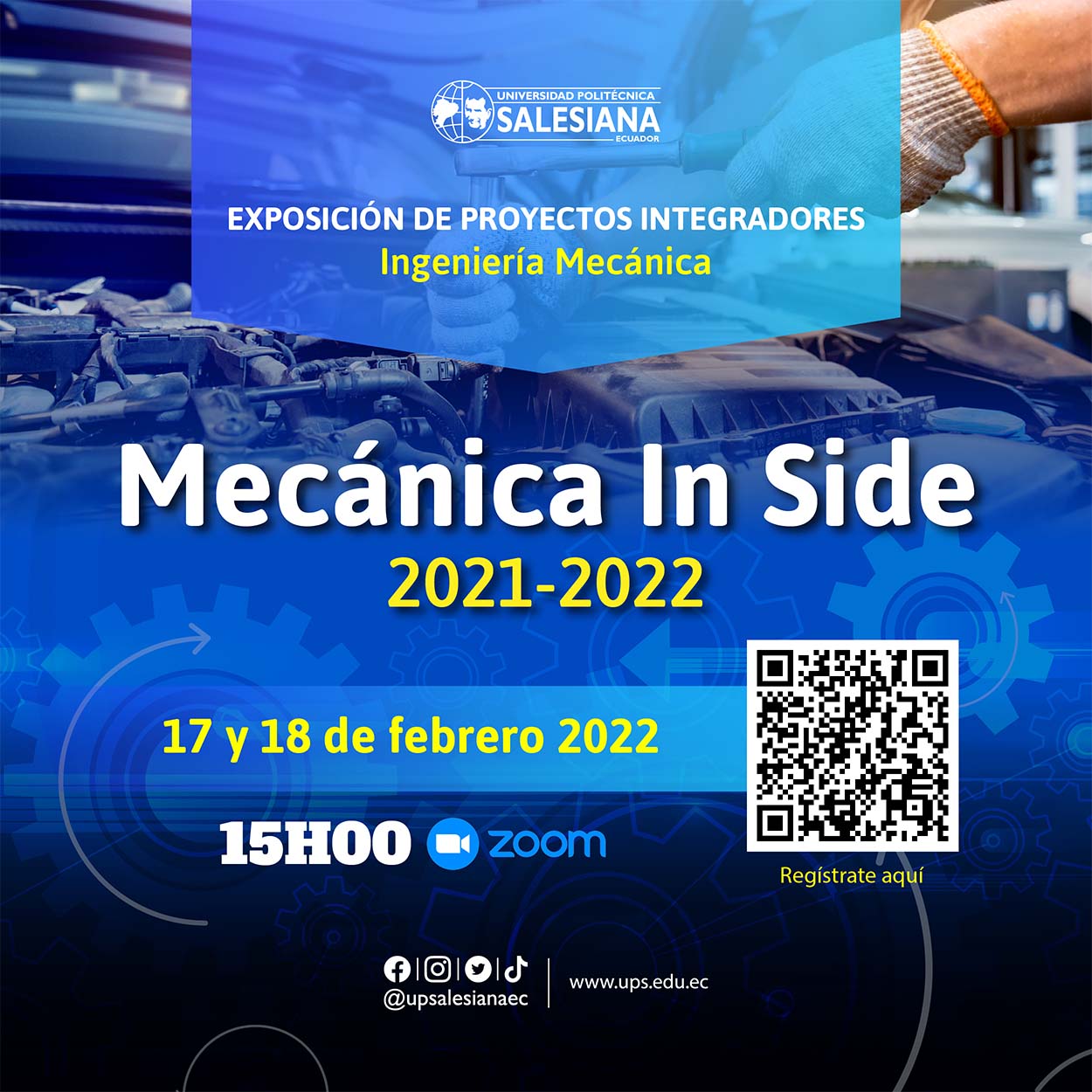 Afiche promocional del evento Mecánica In Side 2021 - 2022