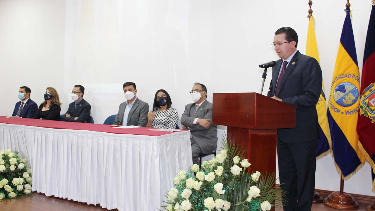 UPS president Juan Cárdenas, during the ceremony