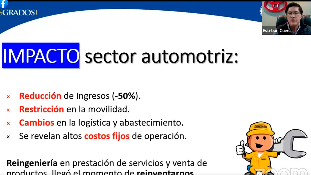 Esteban Cuenca, Gerente General de Servicio Toyota en Importadora Tomebamba durante su presentación