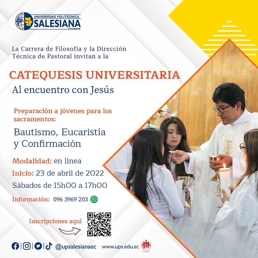 Afiche promocional de la Catequesis universitaria: al encuentro con Jesús