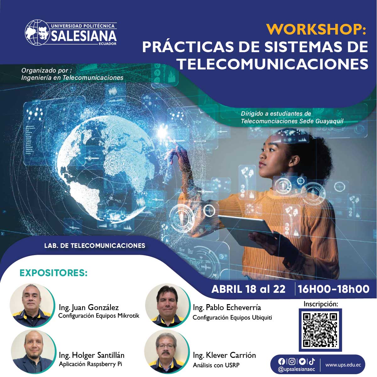 Afiche practicas de sistemas de telecomunicaciones