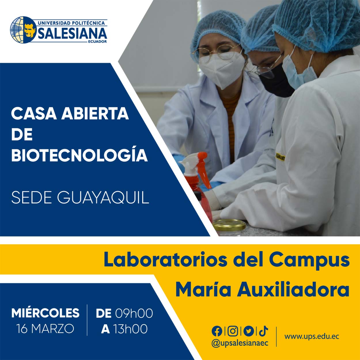 Afiche de la Casa Abierta de Biotecnología 2022