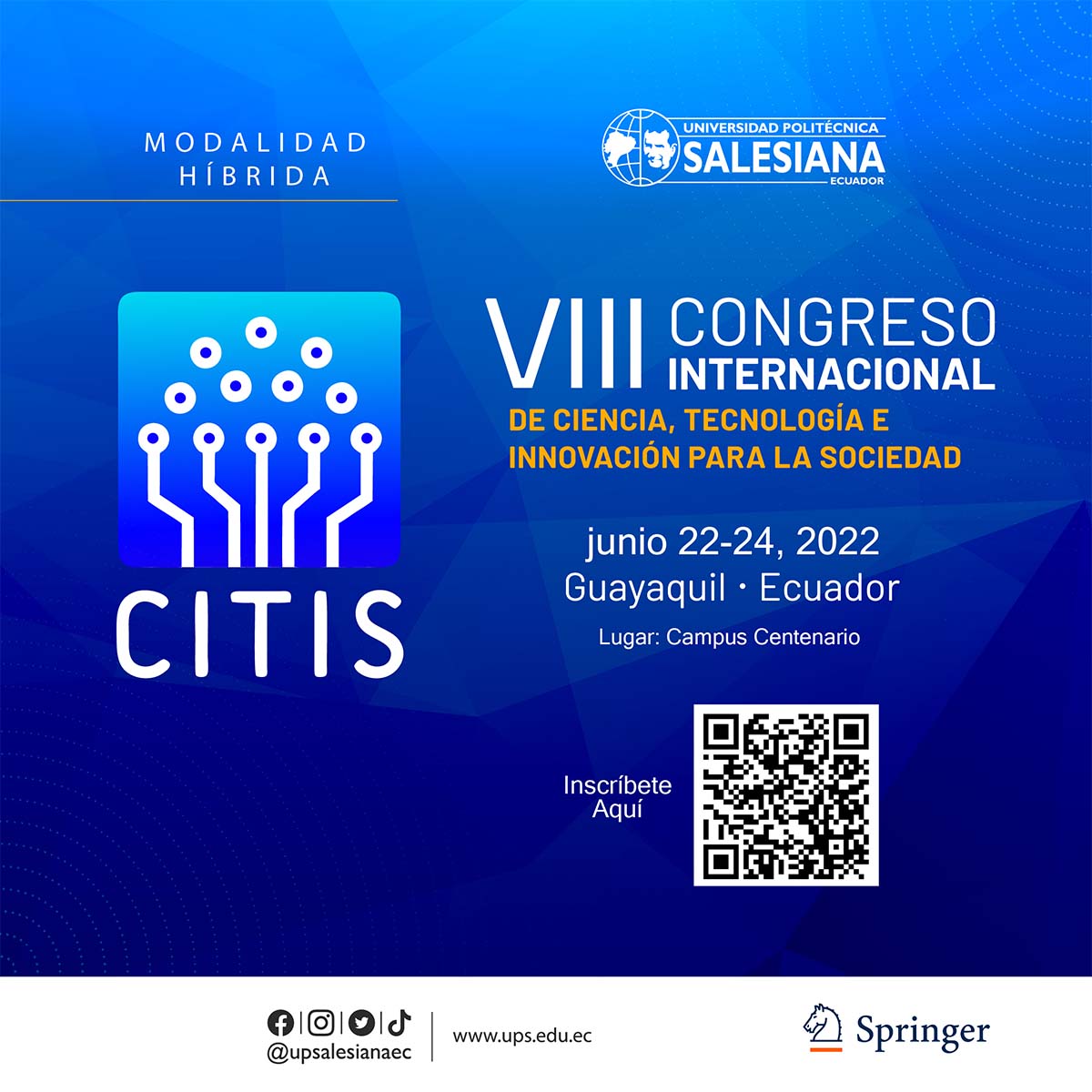 Afiche promocional para la Convocatoria del CITIS 2022