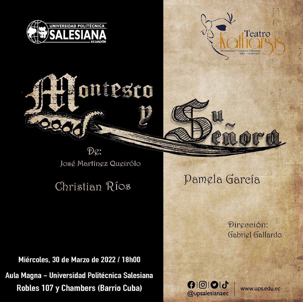 Afiche de la Obra teatral: Montesco y su señora