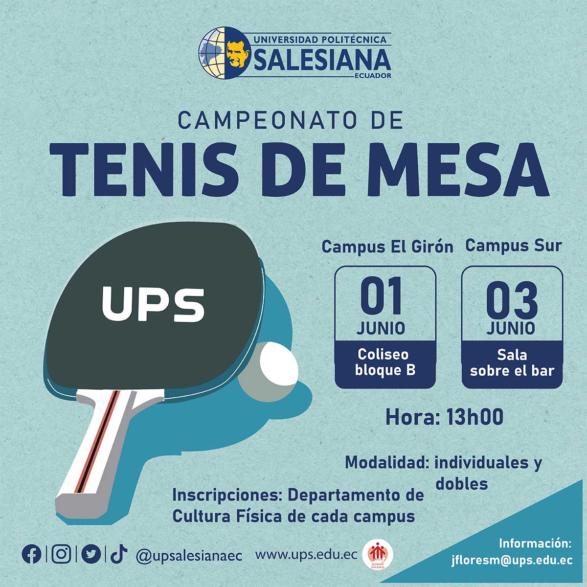 Afiche del Campeonato de Tenis de Mesa