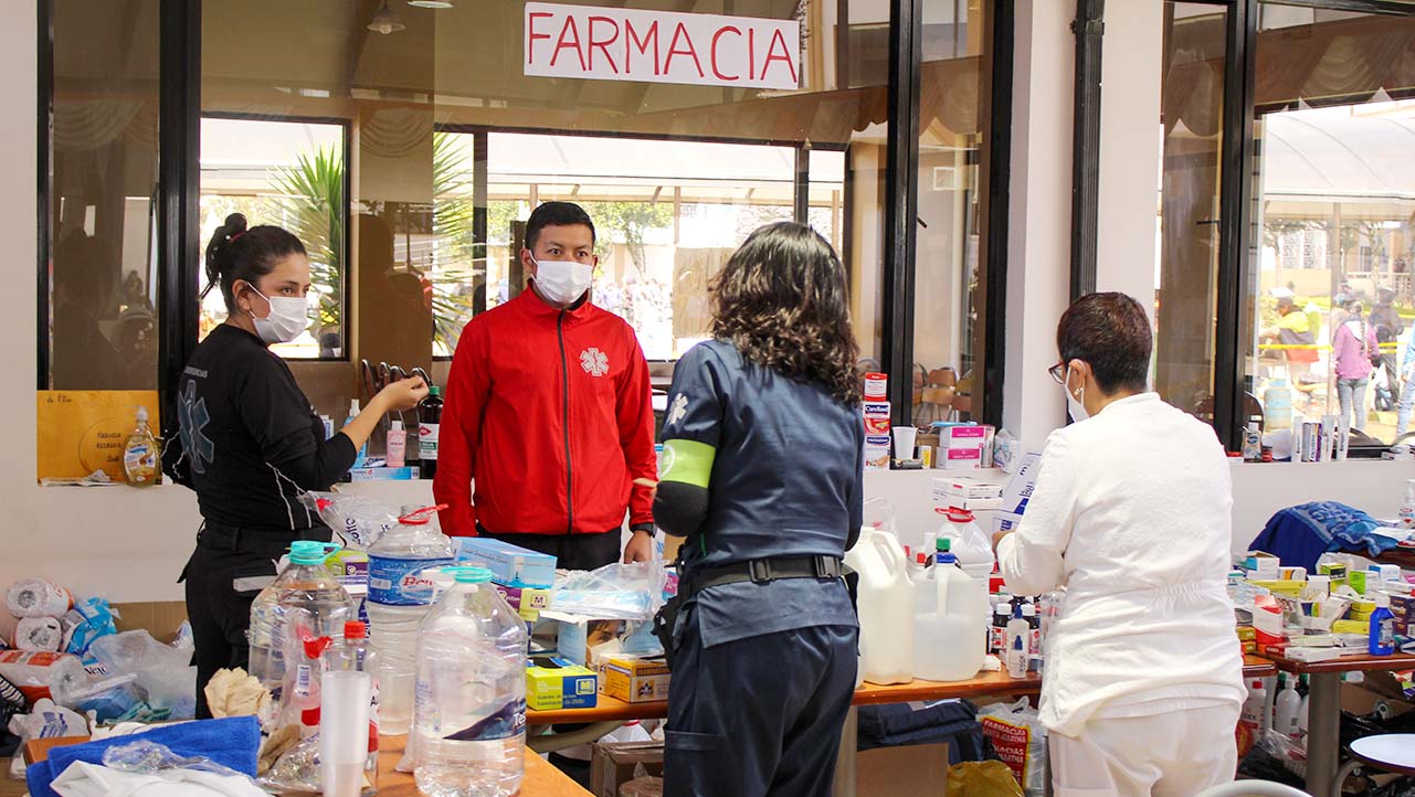 El campus El Girón de la UPS - Quito abrió sus puertas y se convirtió en una zona de acogida humanitaria durante las movilizaciones de junio de 2022