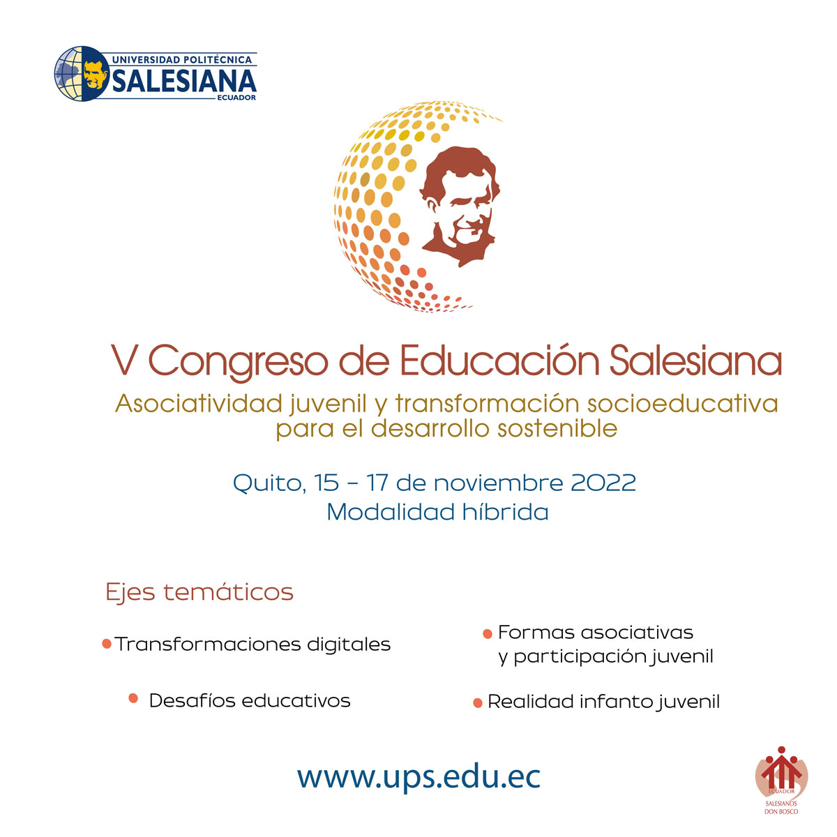 Afiche V Congreso de Educación Salesiana