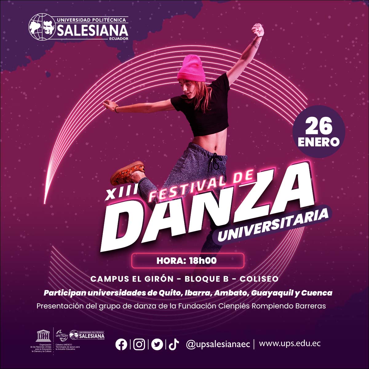 Afiche del XIII Festival de Danza Universitaria