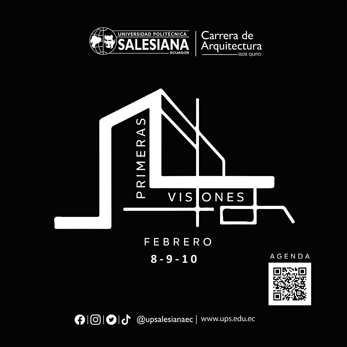 Afiche promocional del evento: Primeras Visiones de Arquitectura