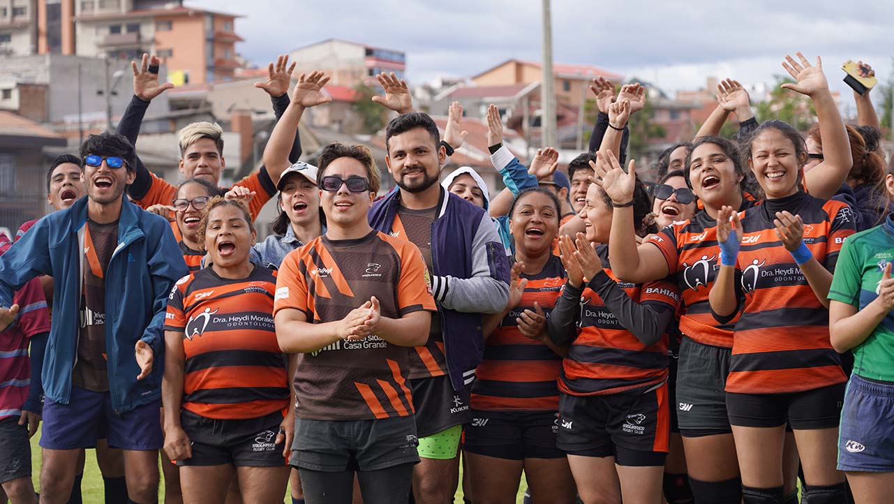 Equipo durante la inauguración de la XII Edición Copa Don Bosco de Rugby Seven´s