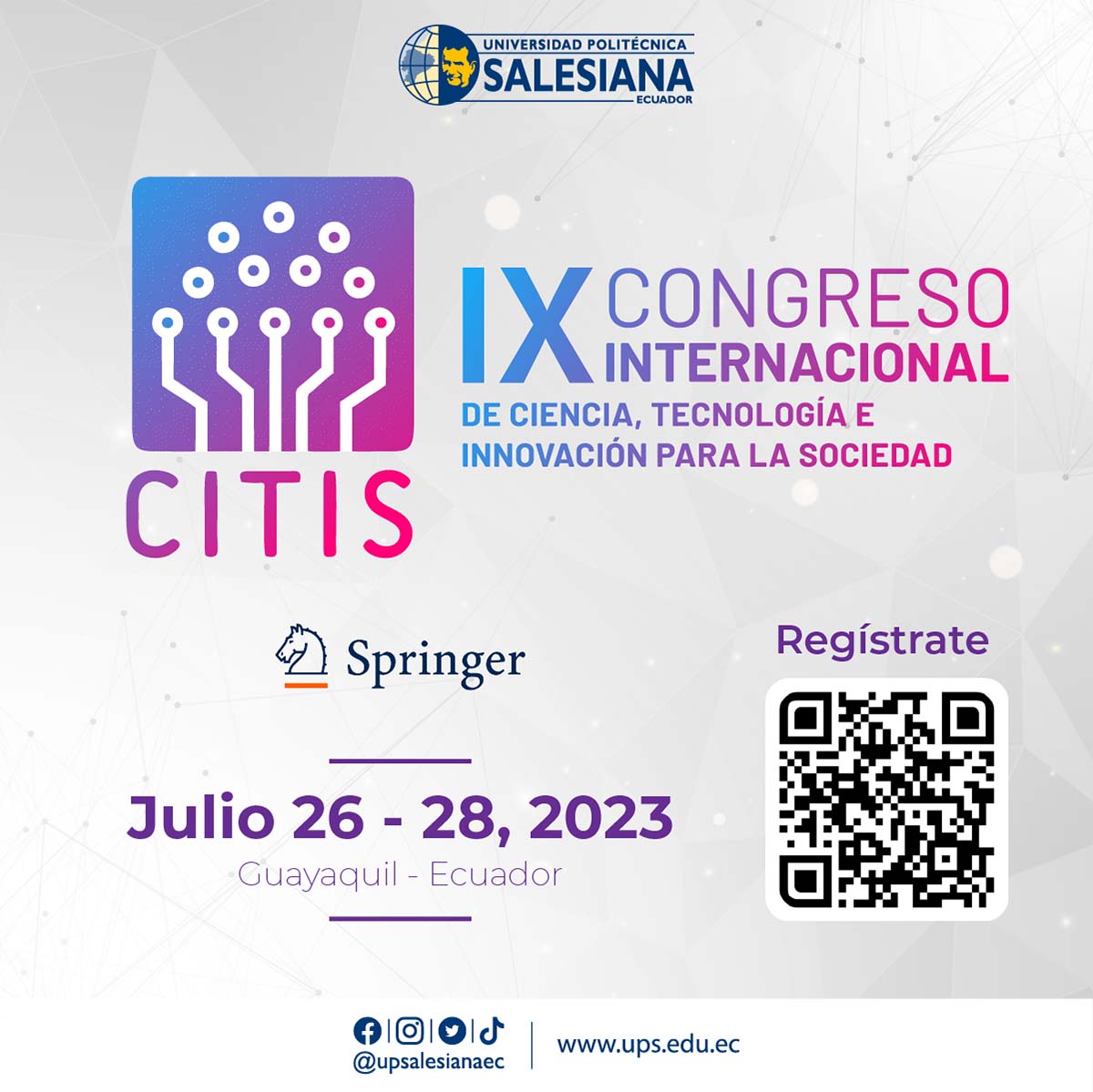 Afiche promocional de la Convocatoria para el IX CITIS 2023