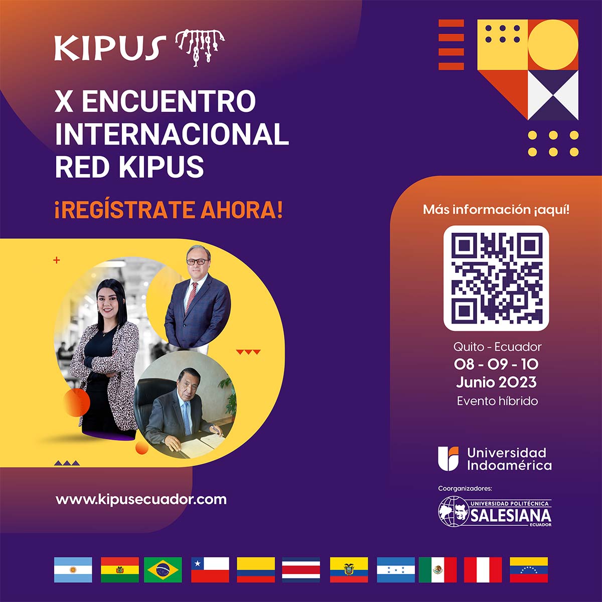 Afiche promocional del X Encuentro Internacional Red Kipus