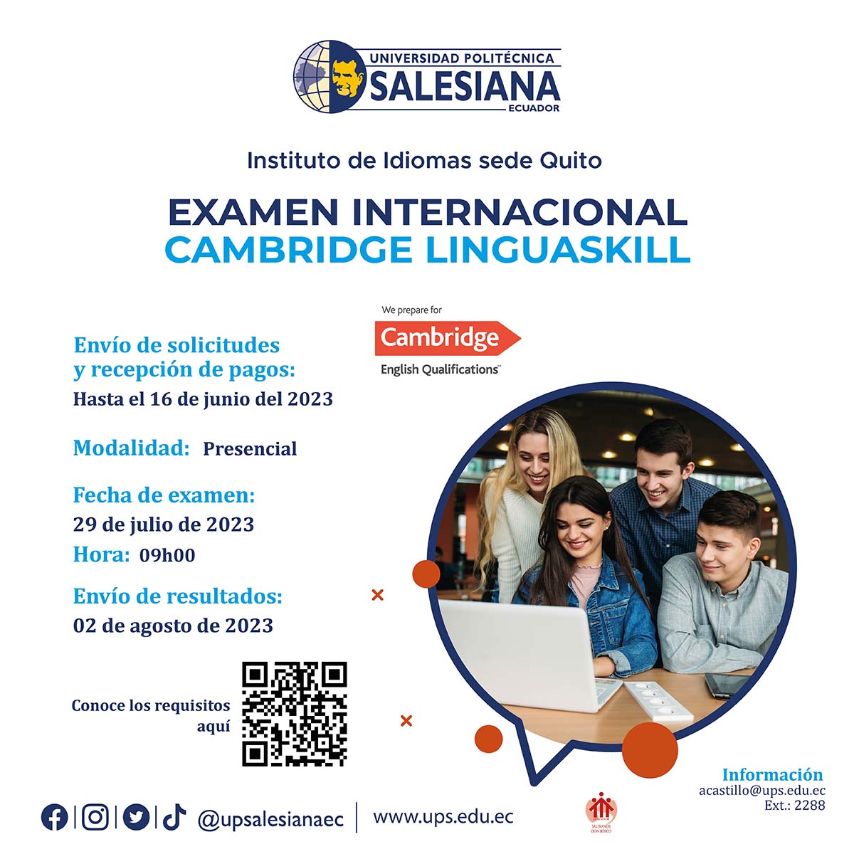 Afiche promocional del examen Internacional Multinivel LINGUASKILL