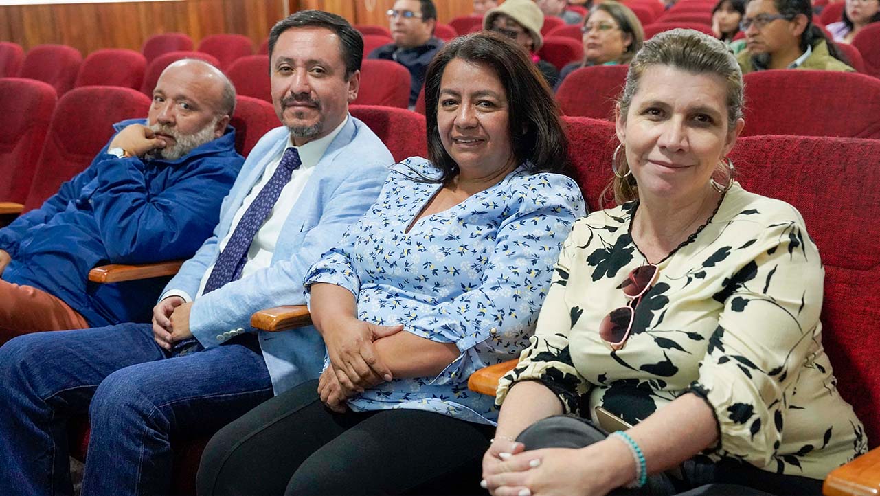 (De izq.) Lenin Blanco, Esteban Inga, Ximena Andrade y María Sol Villagómez