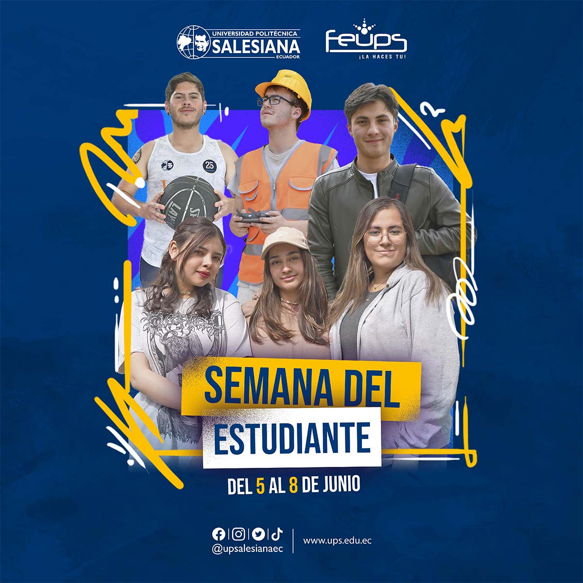 Afiche promocional de la semana del estudiante - sede Cuenca