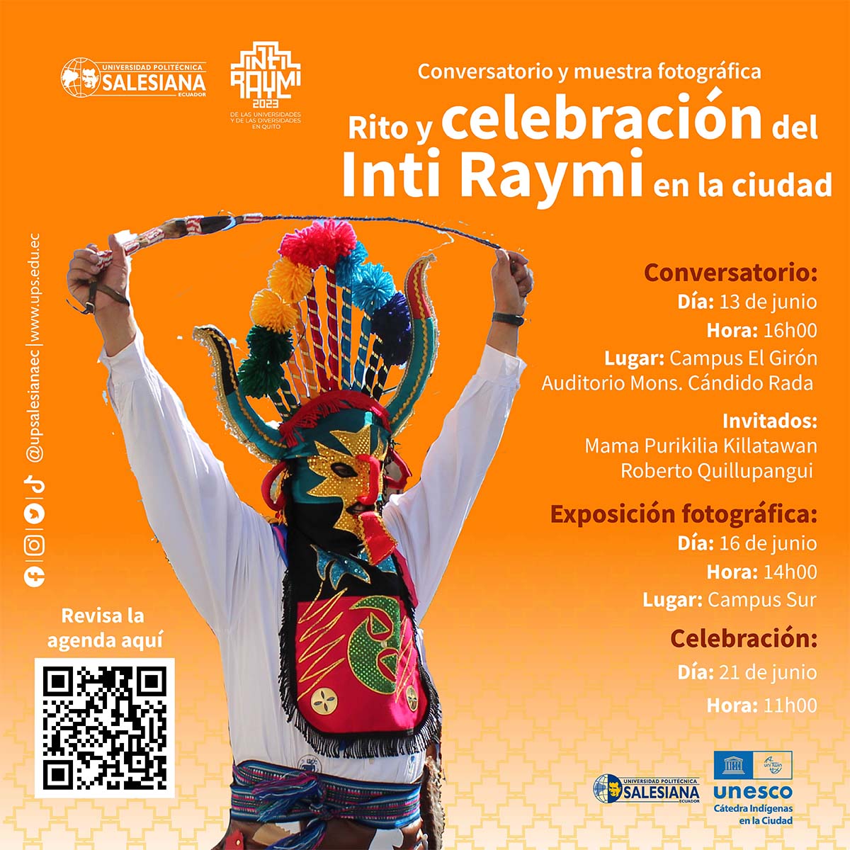 Afiche promocional del Inti Raymi de las universidades y las diversidades 2023