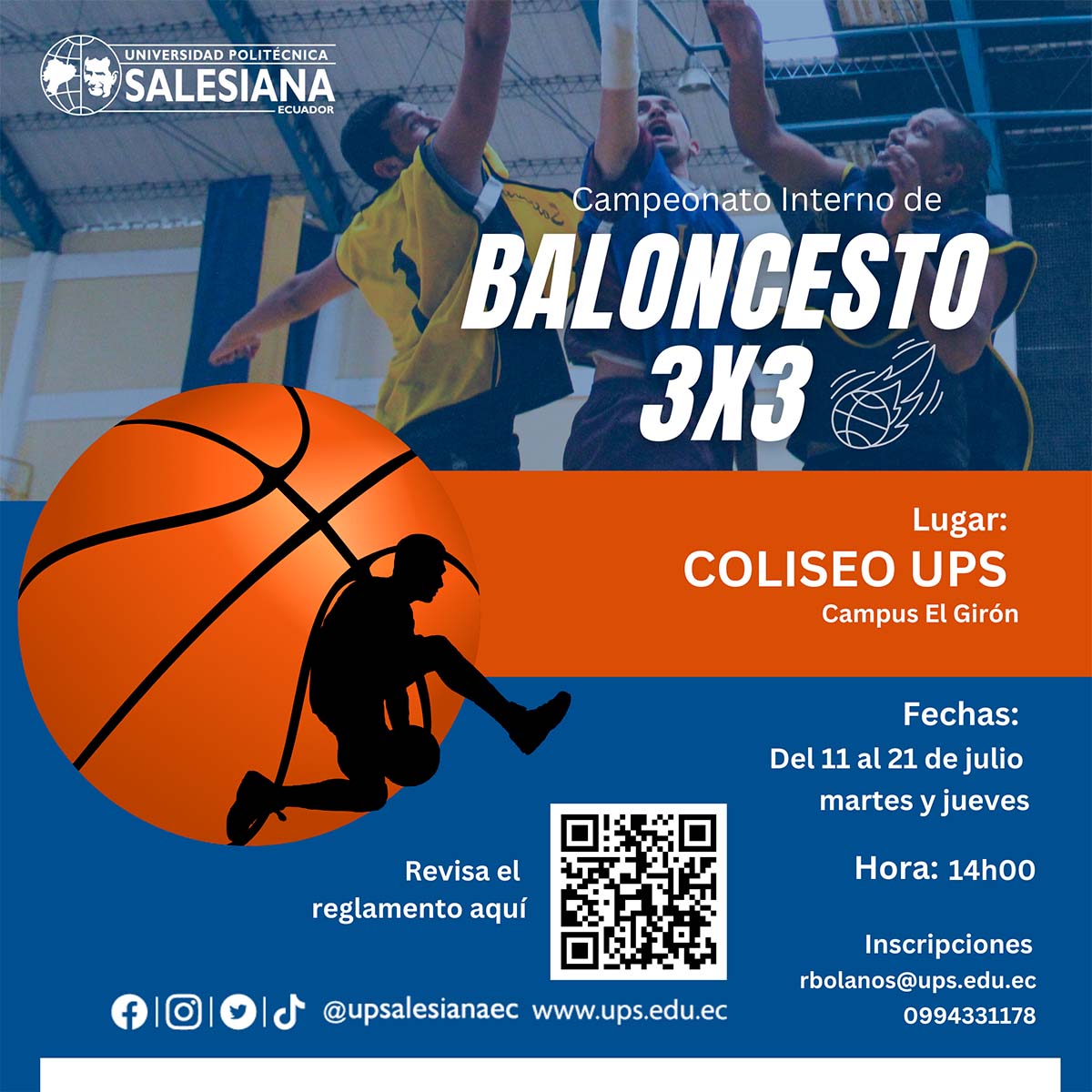 Afiche torneo de baloncesto 3x3