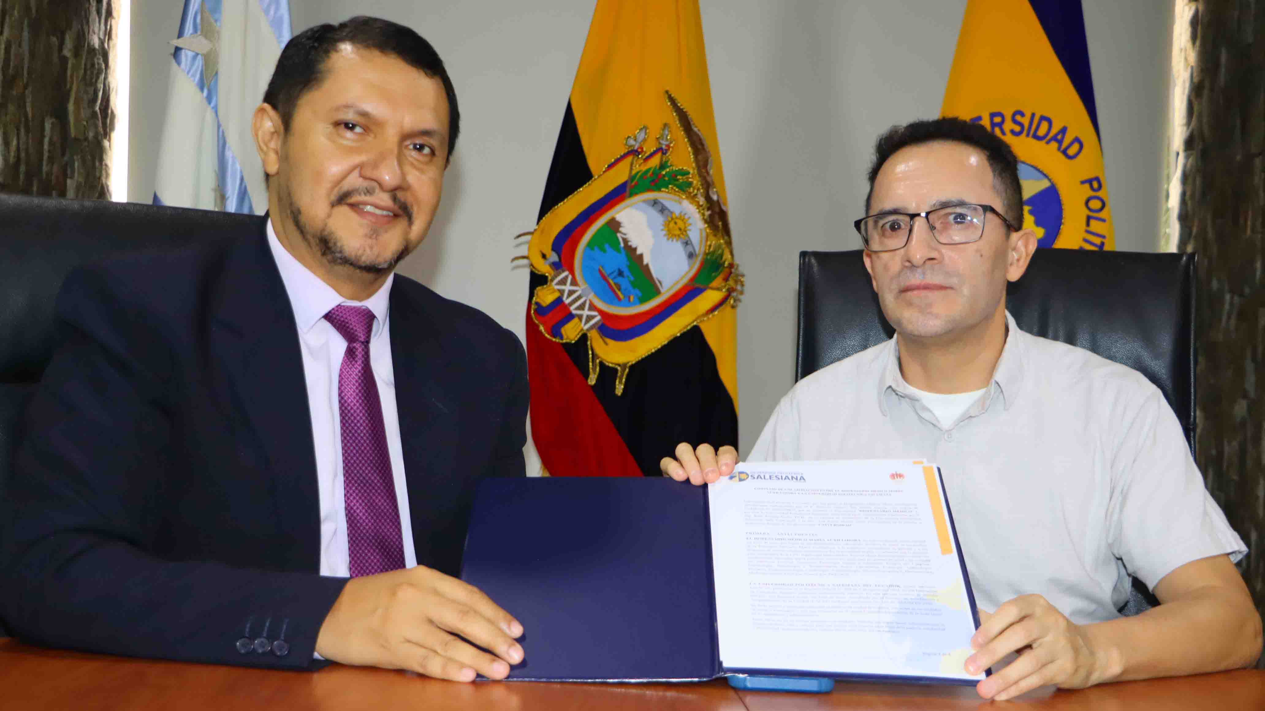 Sede Guayaquil firma convenio interinstitucional con el consultorio de especialidades María Auxiliadora