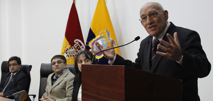 Intervención del Padre Javier Herrán Gómez, Rector de la UPS, en la ceremonia inaugural.