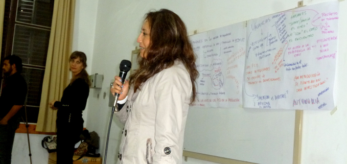 Paola Ingavélez during her presentation
