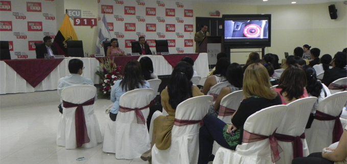 Charla sobre metodos de seguridad del ECU 911 previo a la celebración de convenio interinstitucional_