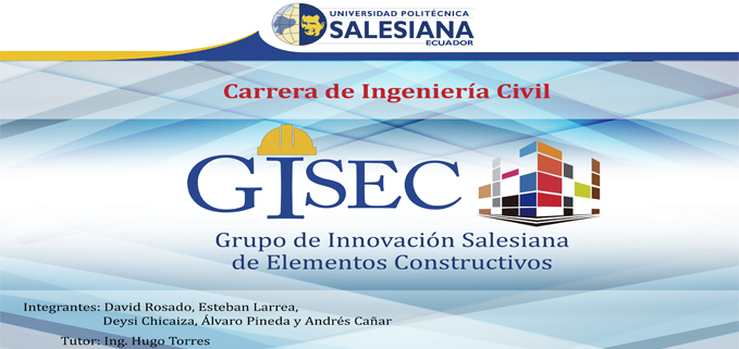 Afiche de presentación del trabajo de los estudiantes de Ingeniería Civil