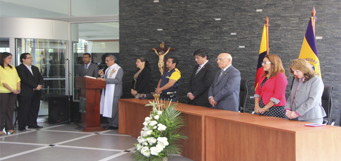 Bendicion del edificio F de la sede Guayaquil