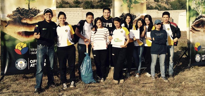 UPS students during the reforestation marathon