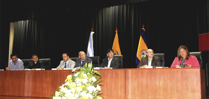 (de izq.) Augusto Rodríguez, Teófilo Gaybau, Luis Álvarez, Javier Herrán, Andrés Bayolo, Teodoro Rubio y Priscila Paredes.