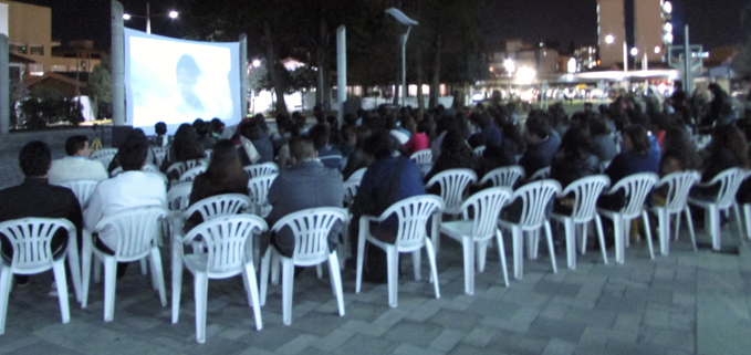 Social communication students at the Plaza Don Bosco