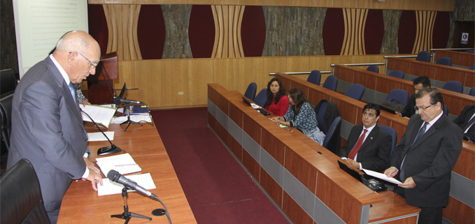 Jóse Juncosa en su discurso de posesión como Vicerrector de la Universidad Politécnica Salesiana Sede Quito